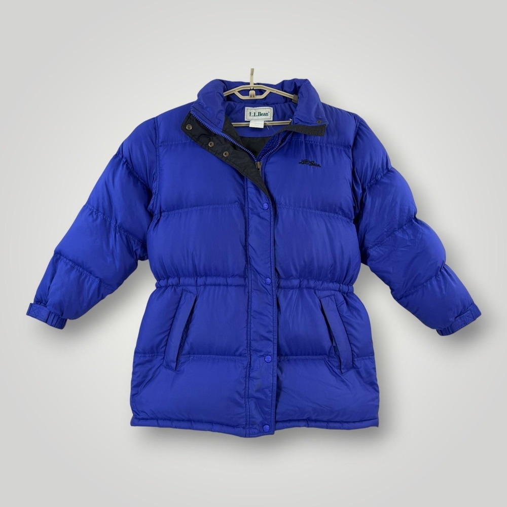L.L. Bean Mountain Classic Down Jacket Mens LT Blue Insulated Hooded Parka